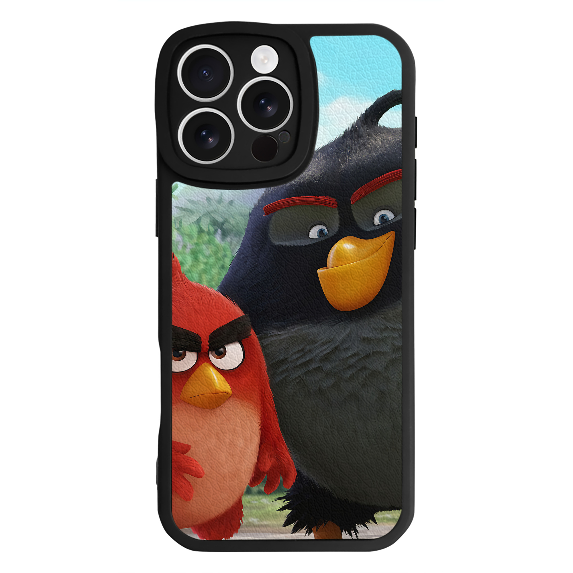 （画像用） Angry Birds アングリーバード 【iPhone 16シリーズ対応】シリコンスマホケース（レザー調） 材質：シリコン